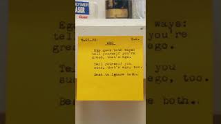 Golden Post-it Notes: Ego by Van Neistat