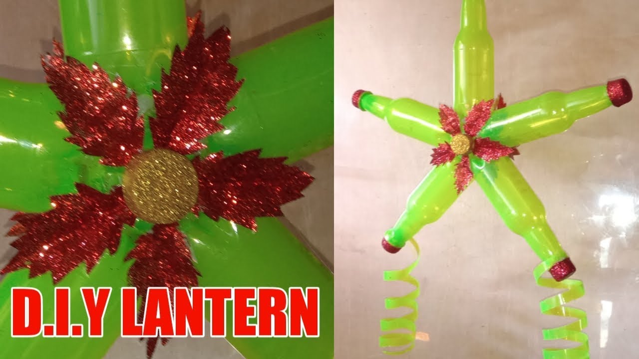 DIY/Parol/Star/Christmas decor/ Lantern from recycled plastic bottles