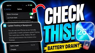 🚨iOS 26.5 - Battery DRAIN issues ? CHECK THIS!