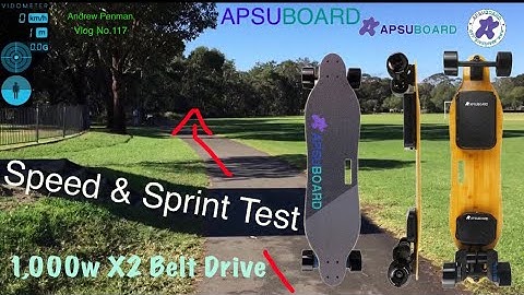 APSUBOARD Speed & Sprint Test - Andrew Penman EBoard Reviews - Vlog No. 117