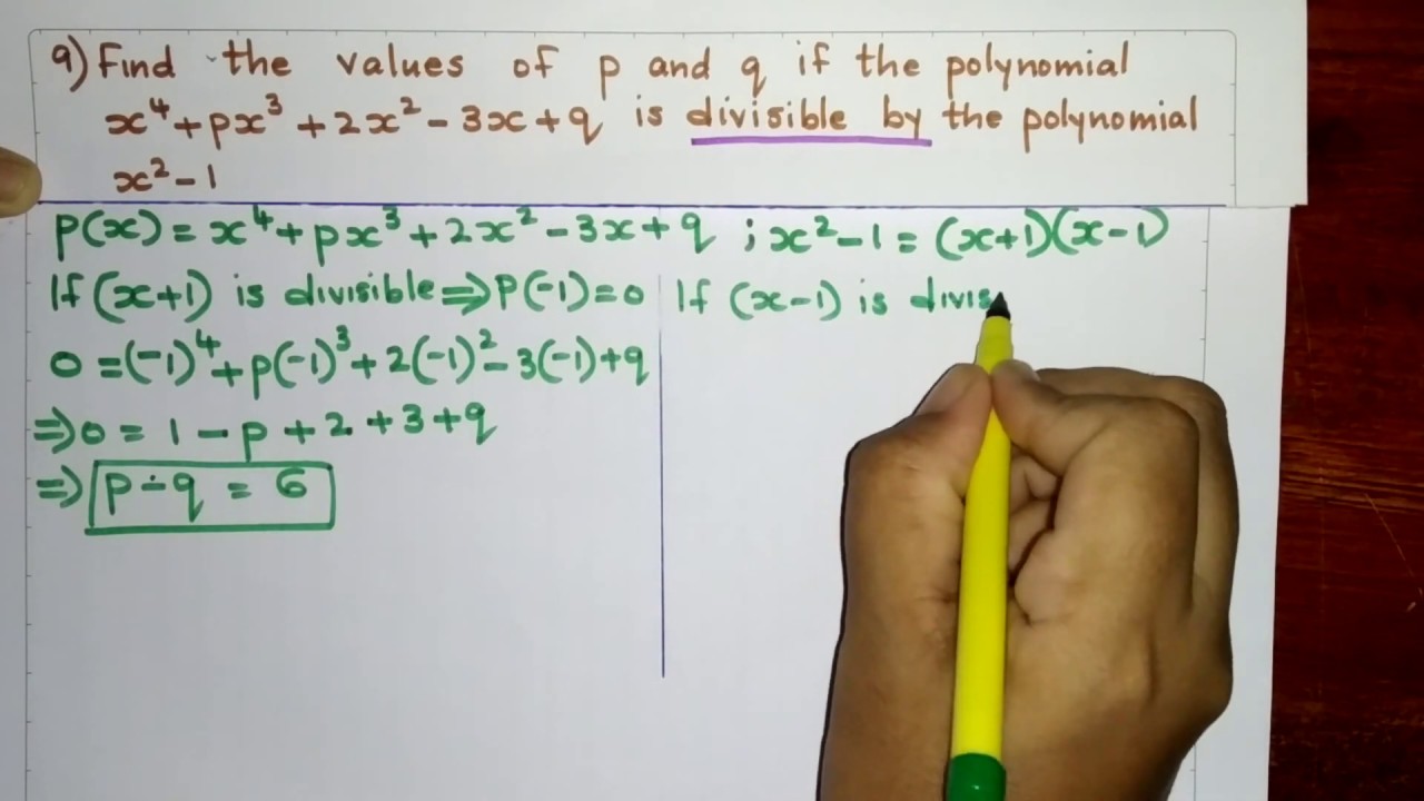 Q 9 APPLICATION OF ZEROES OF A POLYNOMIAL YouTube