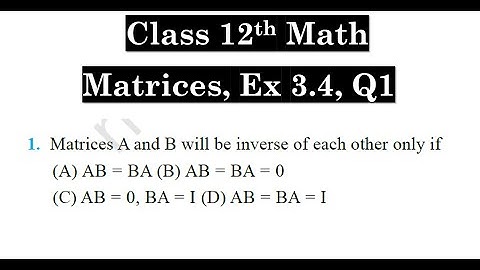 Ex 3.4 Q1 | Matrices | Inverse of Matrix | Chapter 3 | Class 12 Math | CBSE Board |