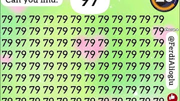 Can you find 97 before time ends up?  Only very careful people can find it within a given time.