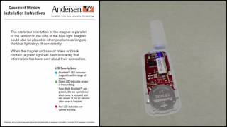 Wireless Open/Closed Sensor Installation Instructions - Casement Windows | Andersen Windows