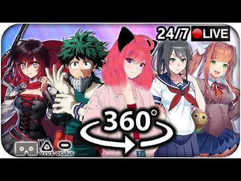 ASMR 360 VR *24/7 Livestream* | MHA, RWBY, YS, DDLC, SLEEPING & MORE