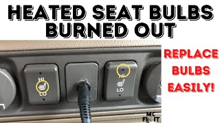 Heated Seat Switch Bulbs BURNED OUT - How to Replace Easily! Honda Ridgeline 2006