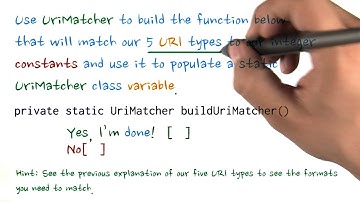 Write the UriMatcher - Developing Android Apps