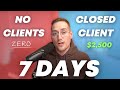 How to get your first smma client in 7 days must watch