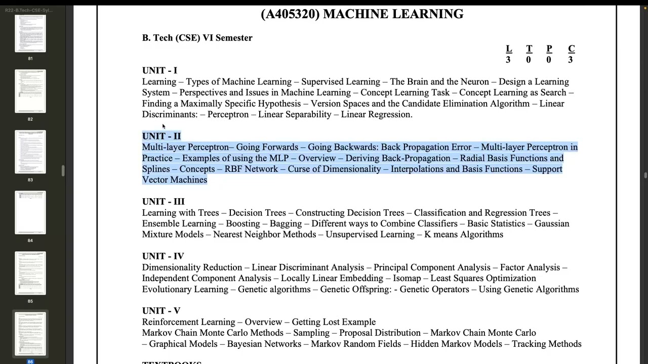 Machine Learning || Important Questions || R22 JNTUH