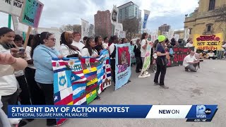 Milwaukee students rally for safe schools and defunding ICE