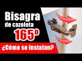 Instalar bisagras de 165 grados en mueble de carpintería - Bisagras de cazoleta 165º