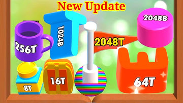 Merge Blocks 3D 2048 puzzle | shape changing number ball in merge block 3d video games new update#3