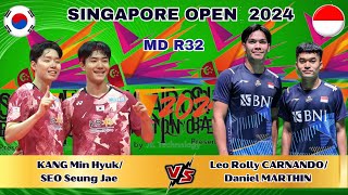 Leo Rolly CARNANDO/Daniel MARTHIN (INA) vs KANG/SEO Seung Jae (KOR) | R32 Singapore Open2024