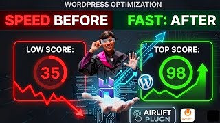 🔥 WordPress SPEED 35 to 98 in 1-CLICK! 🚀 Airlift & UpdraftPlus Full Tutorial (2026)