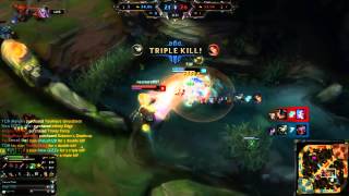 Easy Penta kill Rengar and Nice flash Bard :) | بينتا كل رينجار