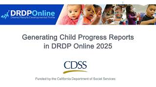 Generating Child Progress Report in DRDP Online