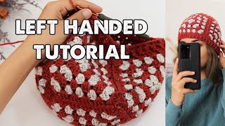 🍁 If You Can Crochet a Granny Square, You Can Make This Hat! (Left-Handed)