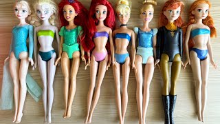 Mattel Disney Princesses Dress Up Ariel, Rapunzel, Belle, Tiana, Sindirella, Mulan Diy
