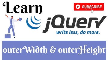 jQuery Lecture - 49 OuterWidth & OuterHeight Method Tutorial in Hindi / Urdu