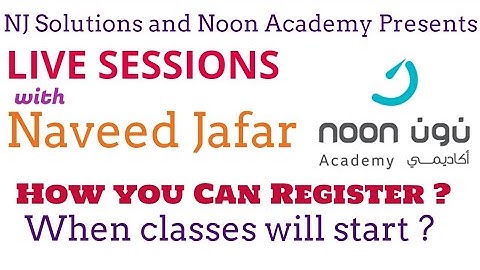Naveed Jafar Starting Live Intermediate Mathematics with Noon Academy