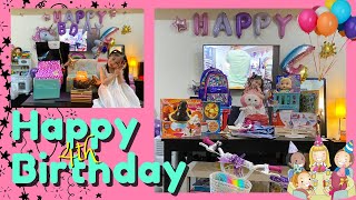 Happy 4th Birthday To Me || Singing Birthday Songs and Opening Gifts || Olivia and Mako