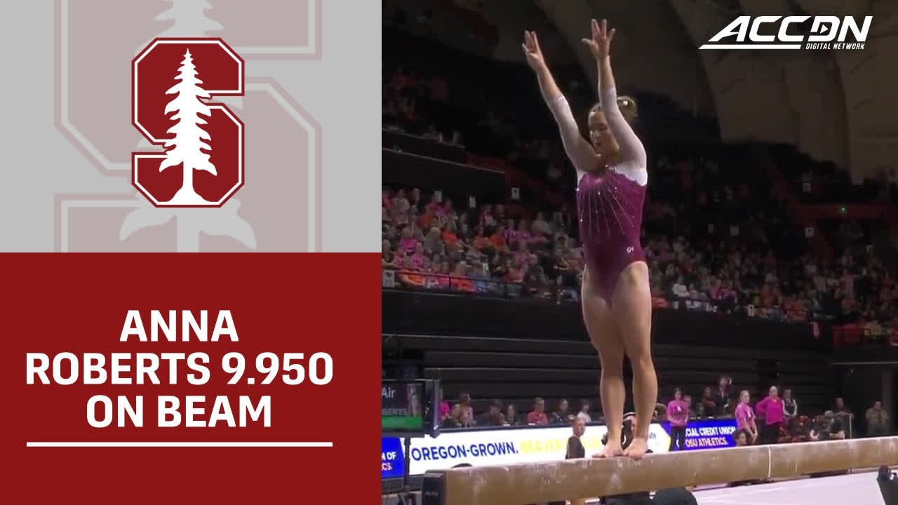 Stanford's Anna Roberts Ties For 1st With 9.950 On Beam | 2026 ACC Gymnastics