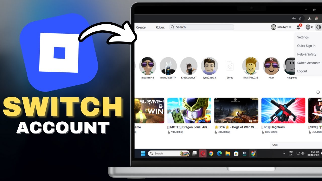How To Switch Accounts On Roblox Phone Computer In SECONDS YouTube 