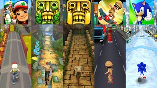 Subway Surfers 🆚 Temple Run 2 🆚 TEMPLE RUN 🆚 Little Singham Super Skater 🆚 Sonic Dash screenshot 1