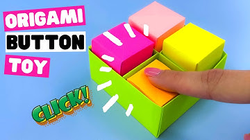 NO glue, NO tape, NO cuts, seriously | How to make origami button toy [origami pop it]