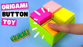 NO glue, NO tape, NO cuts, seriously | How to make origami button toy [origami pop it] screenshot 3