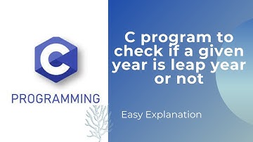 C PROGRAM TO CHECK WHETHER A GIVEN YEAR IS LEAP YEAR OR NOT #cprogramming#tutorial#if#nestedif