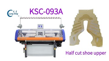 shoes upper knitting process -half cut type