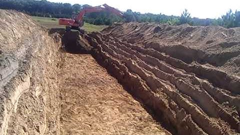 Closed loop geo thermal system install video 1