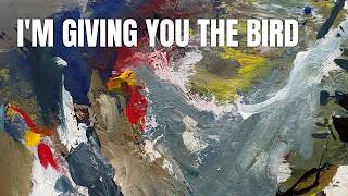 Painting Abstract Roosters and sharing the Strangest Bird Encounters of My Life