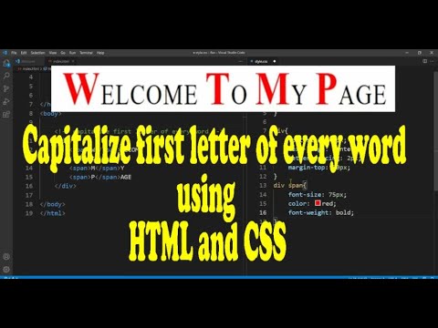 Capitalize first letter of every word using CSS | CSS tips | #SmartCode - YouTube Capitalize First Letter Of Every Word Using Css | Css Tips | #Smartcode - Youtube