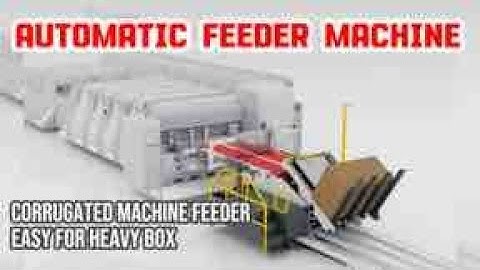 Korean automatic feeder machine for corrugated printing packing line #packing #box #feeder