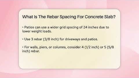 What Is The Rebar Spacing For Concrete Slab? - Civil Engineering Explained