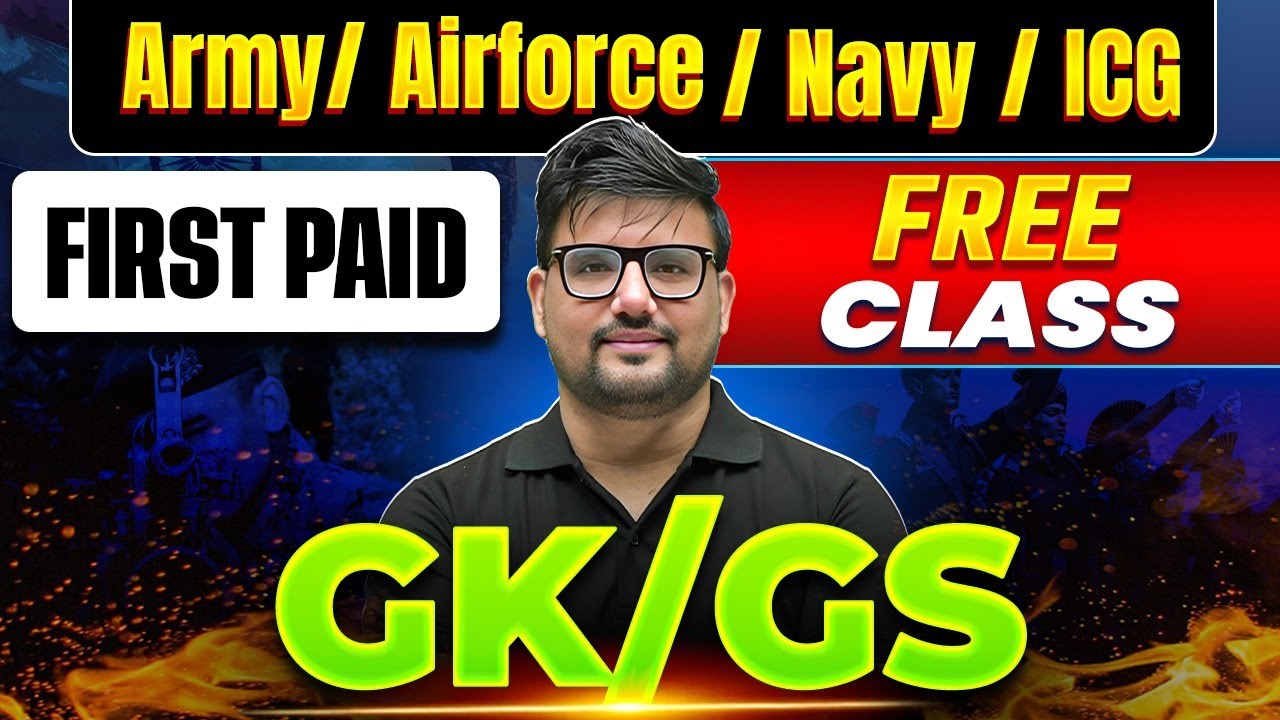 GK/GS | Agniveer Exams 2026-27 | Army Foundation/Tech,Airforce X/Y/XY,NAVY SSR/MR/MA,ICG Navik GD/DB