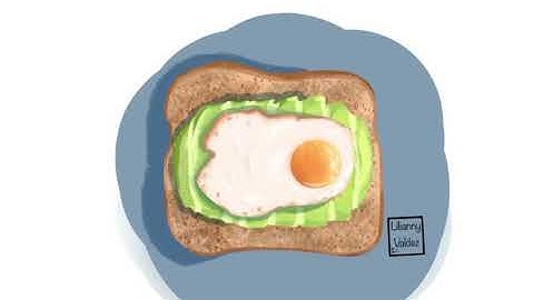 Avocado Egg Toast Illustration (Procreate time-lapse)