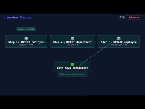 How to Handle Circular Foreign Key Dependencies in SQL