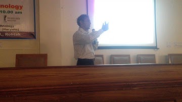 Dr. Rajeev Kumar Kapoor of Maharshi Dayanand University delivering an invited lecture at MDU .