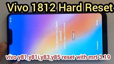 vivo (1812) y81i,y83,y85 hard reset How to remove Forget password and pattern lock 2021
