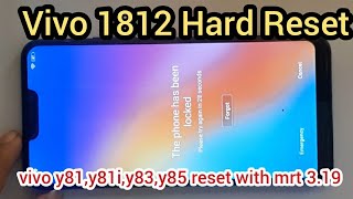 vivo (1812) y81i,y83,y85 hard reset How to remove Forget password and pattern lock 2021