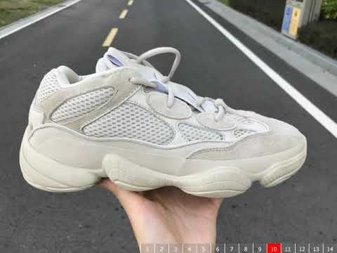 adidas Yeezy 500 Blush on feet Dead Stock