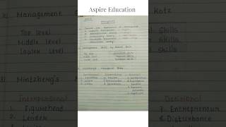 UGC NET Paper 2 Management Handwritten Notes #ugcnet #shorts
