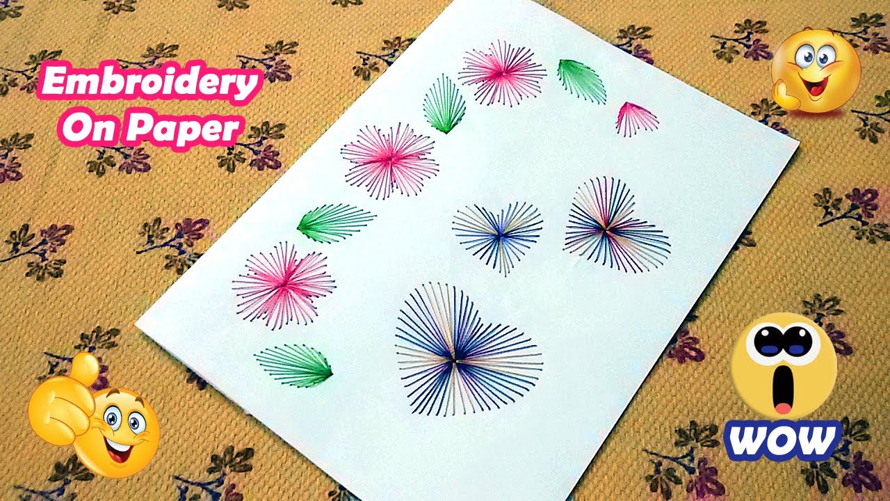 Diy Paper Embroidery Greeting Card / String Art Greeting Card