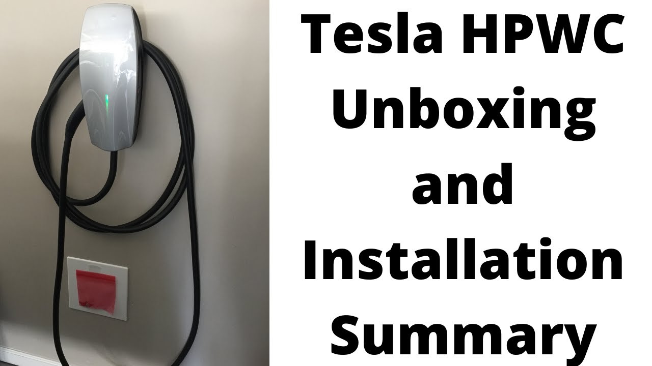 Tesla High Powered Wall Charger Unboxing and Installation - YouTube