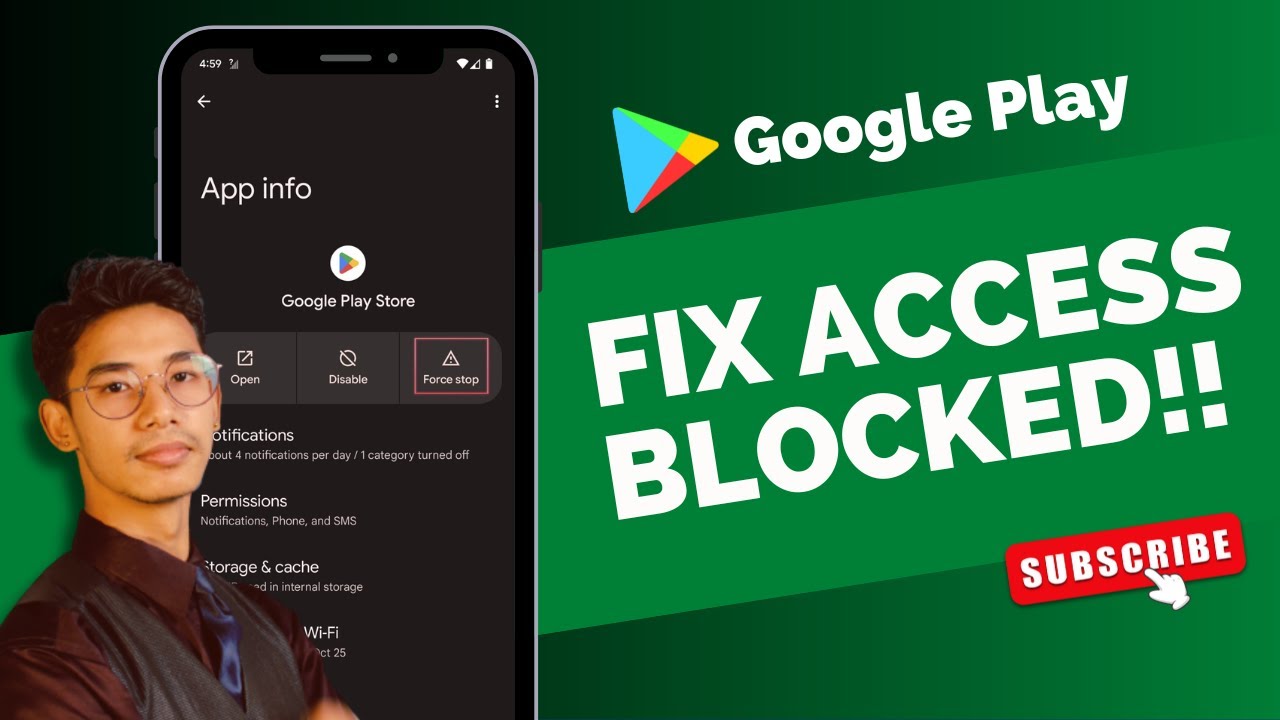 Fix It Seems that another app is blocking access to Google Play ...
