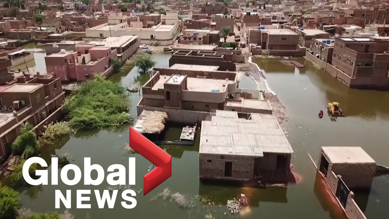 Drone footage captures the extent of deadly floods in Khartoum, Sudan ...