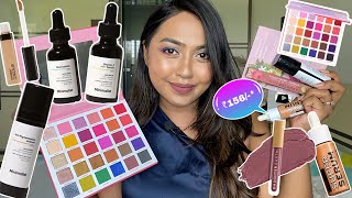 *STARTS ₹156* | MY SKINCARE ROUTINE & NEW MAKEUP TRY ON HAUL MAKEUP HAUL MINIMALIST SKINCARE #makeup